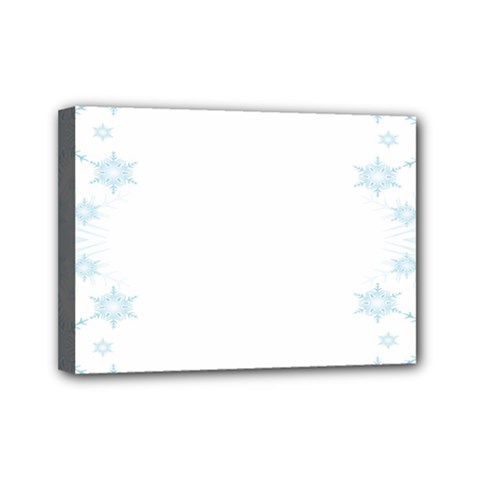 The Background Snow Snowflakes Mini Canvas 7  X 5  by Sapixe