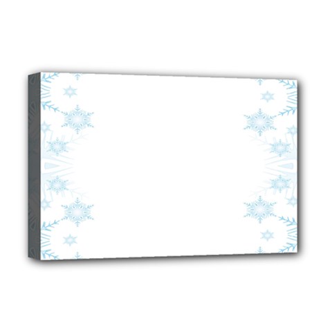 The Background Snow Snowflakes Deluxe Canvas 18  X 12   by Sapixe