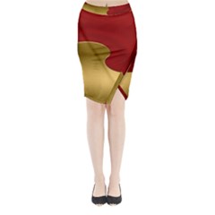 Background Banner Festive Wave Midi Wrap Pencil Skirt by Sapixe