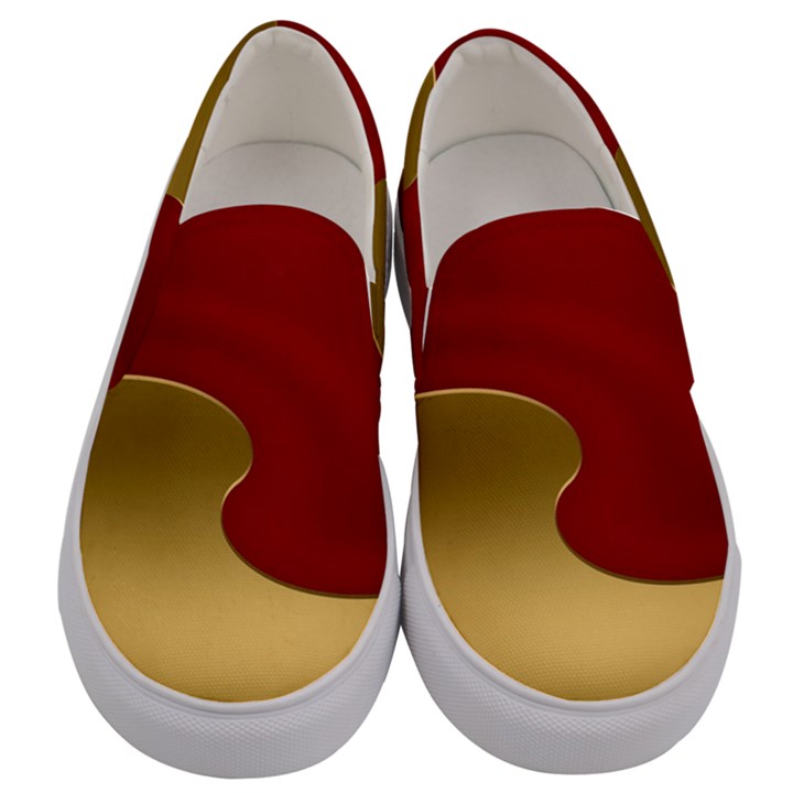 Background Banner Festive Wave Men s Canvas Slip Ons