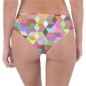 Mosaic Background Cube Pattern Reversible Classic Bikini Bottoms View2