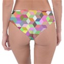 Mosaic Background Cube Pattern Reversible Classic Bikini Bottoms View4