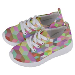 Mosaic Background Cube Pattern Kids  Lightweight Sports Shoes