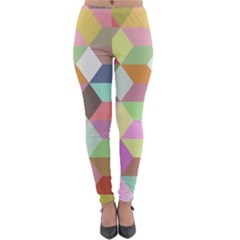 Mosaic Background Cube Pattern Lightweight Leggings