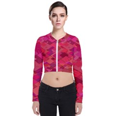 Red Background Pattern Square Bomber Jacket