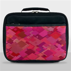 Red Background Pattern Square Lunch Bag