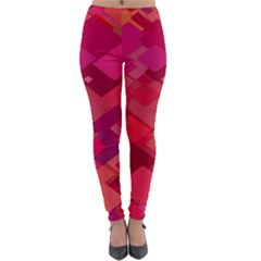 Red Background Pattern Square Lightweight Leggings