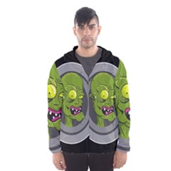 Zombie Pictured Illustration Hooded Wind Breaker (men) by Sapixe