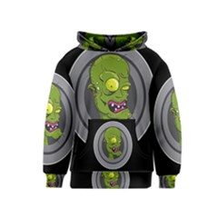 Zombie Pictured Illustration Kids  Pullover Hoodie by Sapixe