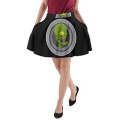 Zombie Pictured Illustration A-line Pocket Skirt by Sapixe