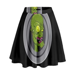 Zombie Pictured Illustration High Waist Skirt by Sapixe