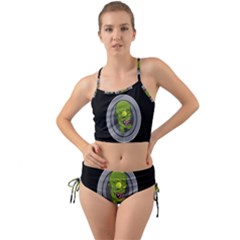 Zombie Pictured Illustration Mini Tank Bikini Set