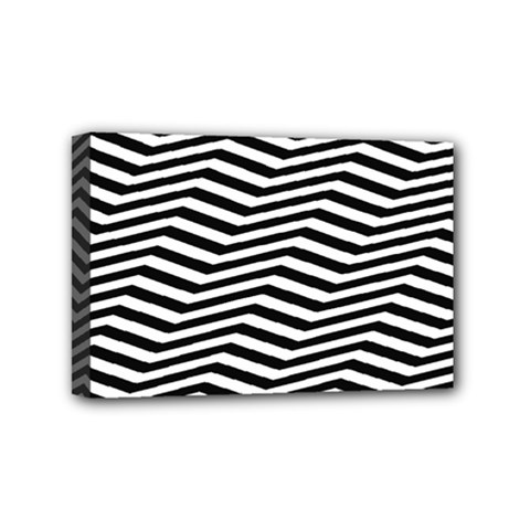 Zig Zag Zigzag Chevron Pattern Mini Canvas 6  X 4  by Sapixe