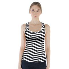 Zig Zag Zigzag Chevron Pattern Racer Back Sports Top by Sapixe