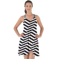 Zig Zag Zigzag Chevron Pattern Show Some Back Chiffon Dress by Sapixe