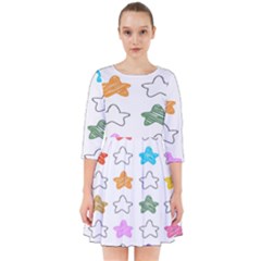 Stars Set Up Element Disjunct Image Smock Dress by Sapixe