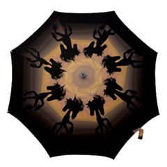 Horses Sunset Photoshop Graphics Hook Handle Umbrellas (small) by Sapixe