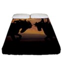 Horses Sunset Photoshop Graphics Fitted Sheet (California King Size) View1