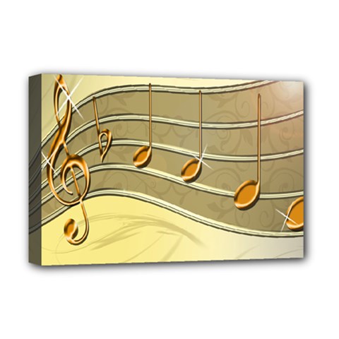 Music Staves Clef Background Image Deluxe Canvas 18  X 12   by Sapixe