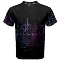 City Night Skyscrapers Men s Cotton Tee by Sapixe