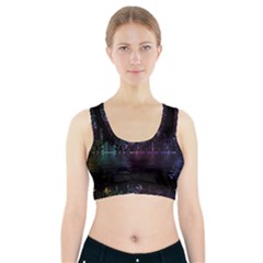 City Night Skyscrapers Sports Bra With Pocket by Sapixe