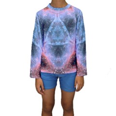 Sacred Geometry Mandelbrot Fractal Kids  Long Sleeve Swimwear by Sapixe