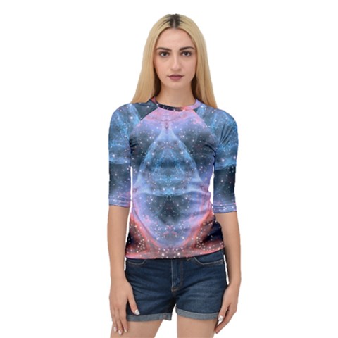 Sacred Geometry Mandelbrot Fractal Quarter Sleeve Raglan Tee by Sapixe