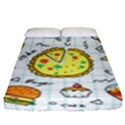 Colorful Doodle Soda Cartoon Set Fitted Sheet (Queen Size) View1