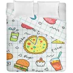 Colorful Doodle Soda Cartoon Set Duvet Cover Double Side (california King Size) by Sapixe