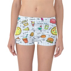 Colorful Doodle Soda Cartoon Set Reversible Boyleg Bikini Bottoms by Sapixe