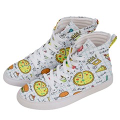 Colorful Doodle Soda Cartoon Set Men s Hi-top Skate Sneakers by Sapixe