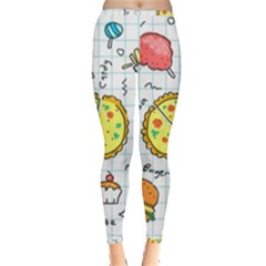 Colorful Doodle Soda Cartoon Set Inside Out Leggings