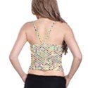 Background Multicolored Star Spaghetti Strap Bra Top View2