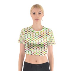 Background Multicolored Star Cotton Crop Top by Sapixe