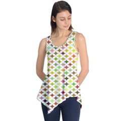 Background Multicolored Star Sleeveless Tunic by Sapixe