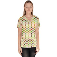 Background Multicolored Star Scrub Top by Sapixe