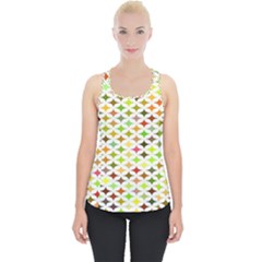 Background Multicolored Star Piece Up Tank Top by Sapixe