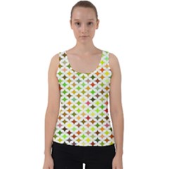 Background Multicolored Star Velvet Tank Top