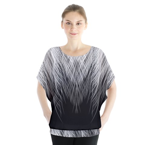 Feather Graphic Design Background Blouse by Sapixe