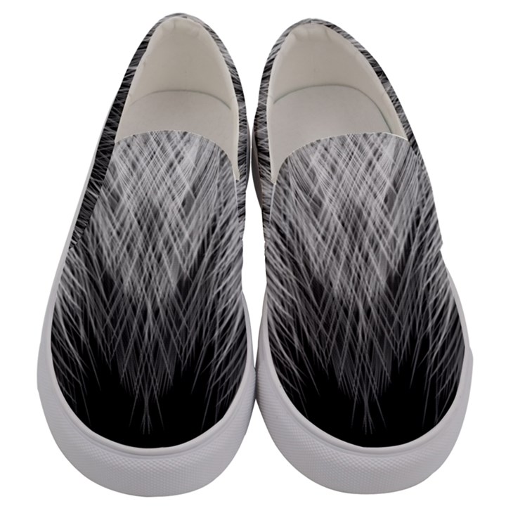 Feather Graphic Design Background Men s Canvas Slip Ons