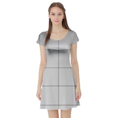 Abstract Architecture Contemporary Short Sleeve Skater Dress by Sapixe