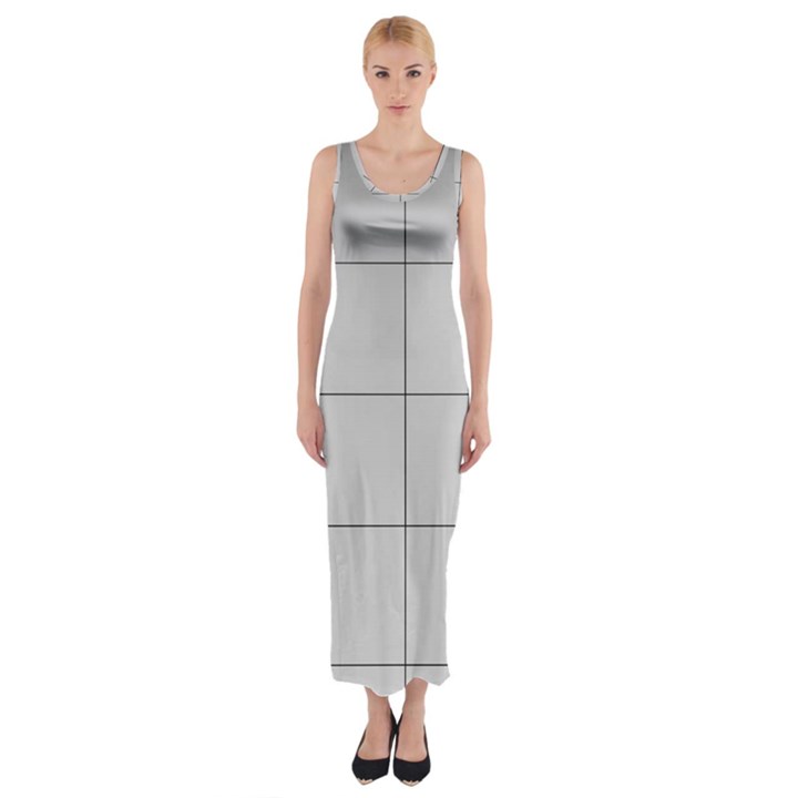 Abstract Architecture Contemporary Fitted Maxi Dress