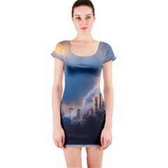 Warming Global Environment Nature Short Sleeve Bodycon Dress by Sapixe