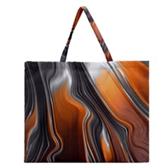 Fractal Structure Mathematics Zipper Large Tote Bag by Sapixe