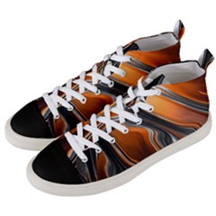 Fractal Structure Mathematics Men s Mid-top Canvas Sneakers by Sapixe