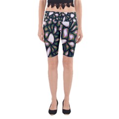 Fuzzy Abstract Art Urban Fragments Yoga Cropped Leggings by Sapixe