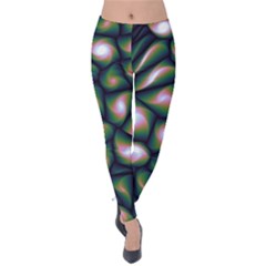 Fuzzy Abstract Art Urban Fragments Velvet Leggings by Sapixe