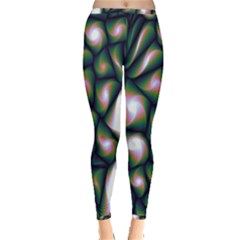 Fuzzy Abstract Art Urban Fragments Inside Out Leggings by Sapixe