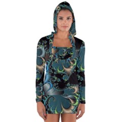 Fractal Art Artwork Digital Art Long Sleeve Hooded T-shirt