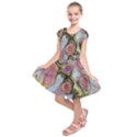 Retro Background Colorful Hippie Kids  Short Sleeve Dress View1